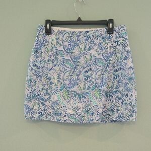 Weekend Routine Blue, Green And White Skort Size Large